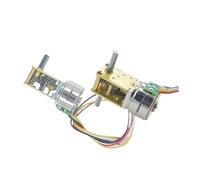 Turbine self-locking stepper electronic starter 15BY DC 5V Gear electronic starter with opened gear box reducer 2 Phrase 4 wires Single/double out shaft RUAJOGYNVM(Double shaft,RATIO 1030_5V)