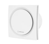 Turbionaire RING 100 SW Ventilateur, Extracteur de Salle de Bain 100mm, Double Aspiration Périmètre et Frontal, 100 mm, Blanc Clapet anti-retour, Protection IPX4