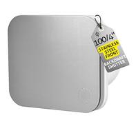 Turbionaire Trend 100 SSS Ventilateur, Extracteur d'air avec Clapet Anti-Retour, pour Salle de Bain, Cuisine, Mur/Plafond, Façade INOX, 100mm, 35Pa, Silencieux, IPX4,garantie 3 ans.