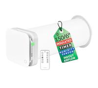 Turbionaire Trend HRV 150 WMI Unité VMC Décentralisée à flux alternatif, Récupération de Chaleur, Télécommande, Isolation thermique et acoustique, Minuteur, 8 vitesses, 158 mm, Garantie 3 ans