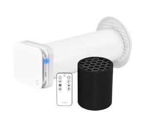 Turbionaire TREND PUR - Unité extérieure d’extraction et purification d’air, Filtres HEPA/carbone/poussière, télécommande, moteur DC brushless, 6 vitesses + boost, Ø100 mm, Garantie 3 ans.