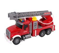 TURBO CHALLENGE - Camion de Pompier - City - 092570-1/20 - Prêt à Rouler - Piles Incluses - Véhicule Friction - Rouge - Plastique - Feu - Incendie - Jouet Enfant - À Partir de 3 Ans