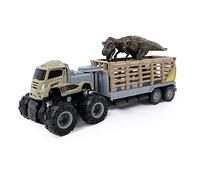 Turbo Challenge - Camion Transporteur à Friction avec Dinosaure Aléatoire - 093212 - Couleur Beige, Marron et Gris - 30 cm - Plastique - À Partir de 3 Ans