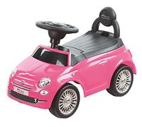 TURBO CHALLENGE - Fiat 500 - Trotteur - 119106 - Roues Libres - Rose - 25Kg Max - Plastique - Piles Non Incluses - À Partir de 12 Mois