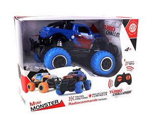 TURBO CHALLENGE - Monster - Mini - 090182 - Voiture Télécommandée - Modèle Aléatoire - 1/43 - Piles Non Incluses - Plastique - À Partir de 4 Ans