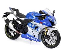 TURBO CHALLENGE - Moto Suzuki GSXR 1000 - Die Cast - 029933-1/12 - Véhicule Roues Libres - Bleu - Métal - Jouet Enfant - Cadeau - Miniature - Collection - Anniversaire - À Partir de 3 Ans