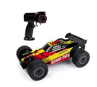 TURBO CHALLENGE - Off Road - Racing - 098402 - Voiture Télécommandée - Jaune - 1/20 - Batterie Rechargeable et Piles incluses - Plastique - À Partir de 6 Ans