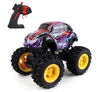 TURBO CHALLENGE - Spider Buggy - Extreme Monster - 098407 - Voiture Télécommandée - Violet - 1/18 - Prêt à Rouler - Batterie Rechargeable et Piles incluses - Plastique - À Partir de 6 Ans
