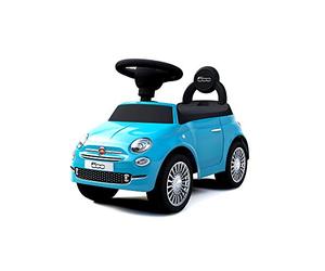 TURBO CHALLENGE - Trotteur Fiat 500-119095 - Bleu - Plastique - Poids Max 25 Kg - À Partir de 12 Mois