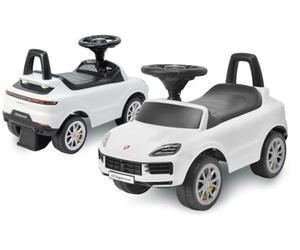 TURBO CHALLENGE - Trotteur Porsche Cayenne - Porteur - 119301 - Roues Libres - Blanc - 25Kg Max - Plastique - Piles Non Incluses - Jouet Enfant - Cadeau - Anniversaire - Sonore - À Partir de 12 Mois