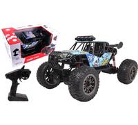 TURBO CHALLENGE - Turbo Titan - Off Road - 096623 - Voiture Télécommandée - Bleu - 1/8 - Prêt à Rouler - Batterie Rechargeable et Piles incluses - Métal - Jouet Enfant - Cadeau - À Partir de 6 Ans