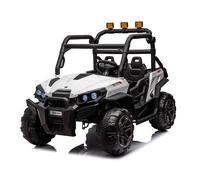 Voiture 2 places Turbo Challenge Tout terrain avec R/C Blanc