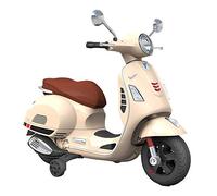 TURBO CHALLENGE - Vespa - Porteur Elèctrique - 119133 - Scooter - Beige - Prêt à Rouler - 30Kg Max - Plastique - Batteries Rechargeables - De 3 Ans À 6 Ans