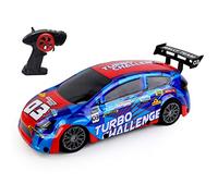 TURBO CHALLENGE - Voiture - Extreme Rallye - 099314 - Voiture Télécommandée - Bleu - 1/16 - Prêt à Rouler - Batterie Rechargeable et Piles incluses - Plastique - À Partir de 8 Ans