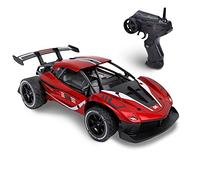 TURBO CHALLENGE - Voiture Racer - Die Cast - 094872 - Voiture Télécommandée - Rouge - 1/16 - Prêt à Rouler - Batterie Rechargeable et Piles incluses - Métal - À Partir de 6 Ans