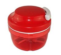Turbo-Chef en Acier inoxydable de Tupperware - Chef Speedy Boy - Coupe-oignons - Rouge - Référence : 10124, lame en Métal