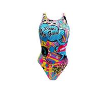 Turbo Crazy Comic Bas de Bikini, Bleu Clair, L Femme