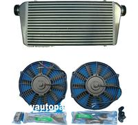 Turbo-échangeur d'air de suralimentation avec ventilateurs, dimensions 600 x 300 x 76 mm, entrée 3 pouces, échangeur d'air de suralimentation et ventilateurs