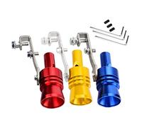 Turbo Échappement sifflement, 3pcs Turbo Échappement Whistle, XL Taille en aluminium Aluminium Sound Minfler Tipe Car Roar Maker (Red + Gold + Blue)