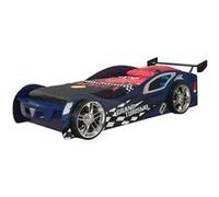 TURBO - Lit Voiture 90x200cm Bleu Style Racing - Altobuy Bleu