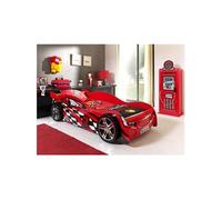 TURBO - Lit Voiture de Course 90x200cm + Armoire 1 Porte -