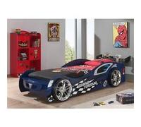 TURBO - Lit Voiture Racing 90x200cm + Bibliothèque H.134cm -