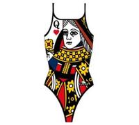 Turbo Maillot De Bain à Fines Bretelles Queen Of Hearts