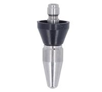 Turbo Nozzle for Pressure Washer 5000PSI | High Efficiency 200% Maintenance Capability | Stainless Steel Nozzle for Sewers/Concrete/Brick | Compact Replacement Nozzle (Large Head Rear 3 Holes