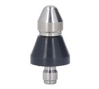Turbo Nozzle for Pressure Washer 5000PSI | High Efficiency 200% Maintenance Capability | Stainless Steel Nozzle for Sewers/Concrete/Brick | Compact Replacement Nozzle (Middle Head Rear 6 Holes
