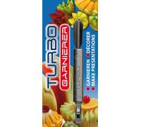 TURBO PRODUKTE Couteau à découper les fruits en acier inoxydable - Outil de garniture, coupe-kiwi Coupeur de fruits et légumes - lave-vaisselle - 3en1