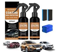 Turbo Shine Nexa Lot de 2 sprays de revêtement de voiture 3 en 1 High Protection Quick Car Coating Spray, Nexa Turbo Shine Nano Spray pour revêtement de voiture, spray de polissage rapide pour