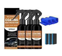 Turbo Shine Nexa,Nexa Turbo Shine Nano Spray Auto, 3 In 1 High Protection Quick Car Coating Spray, Spray de peinture rapide haute protection pour voiture contre les rayures (3 set)
