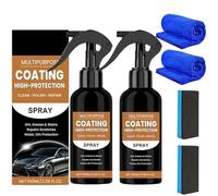 Turbo Shine Nexa,Nexa Turbo Shine Nano Spray Auto, 3 In 1 High Protection Quick Car Coating Spray, Spray de peinture rapide haute protection pour voiture contre les rayures (2 set)