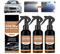 Turbo Shine Nexa - Spray Haute Protection 3 en 1, 3 En 1 High Protection Quick Car Coating Spray pour Peinture Auto, Anti-rayures et Spray de Polissage Effet Miroir (Lot de 3)