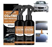 Turbo Shine Nexa - Spray Haute Protection 3 en 1, 3 En 1 High Protection Quick Car Coating Spray pour Peinture Auto, Revêtement Haute Protection Anti-rayures et Effet Miroir (Lot de 2 x 100ml)