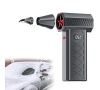 Turbo - Souffleuse à neige électrique sans fil, 130 000 tr/min, super puissante, mini souffleuse à poussière réglable à 6 vitesses avec charge rapide pour ordinateur, clavier, extérieur et voiture