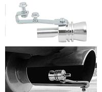 Turbo Sound Simulator Whistle,Sifflet sonore Turbo,KIMISS tuyau d'échappement surdimensionné alliage d'aluminium Turbo son queue gorge tuyau d'échappement sifflet voiture pièce modifiée(blanche)