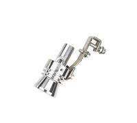 Turbo Sound Whistle Universel en Alliage d'aluminium Turbo Sounder Maker Tuyau d'échappement surdimensionné Roar Simulator Car Sound Auto Fort Sifflet pour Tous Les modèles de véhicules Argent 1Set
