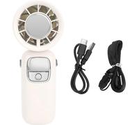 Turbo ventilateur portable de poche 100 engrenages refroidissement de la glace col pliable Hanging Mini avec affichage LED pour les voyages à la maison plage Beige Beige