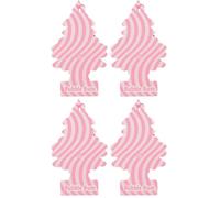 TURBOCAR - Désodorisant Arbre Magique Voiture - Couleur: Rose et Blanc - Parfum Bubble Gum - Désodorisant Plat à Suspendre - Absorbe Les odeurs désagréables - A Suspendre au rétroviseur - Forme Sapin