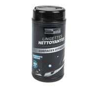 TURBOCAR - Lingettes Nettoyantes Voiture, 40 Lingettes Nettoyantes Surfaces Vitrées, Boîte Refermable, Douces et Non Abrasives, Noir, Sans Parfum