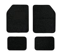 Turbocar - Tapis Voiture - Tapis Moquette - 4 pièces - avec Talonnette - Empiècement PVC spécial Talons sur Tapis conducteur - Dimensions Avant: 57 x 45 cm - Dimensions arrière: 28 x 39 cm - Robuste