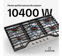 Turbocast 90cm Plaque de cuisson à gaz 5 Feux Argent