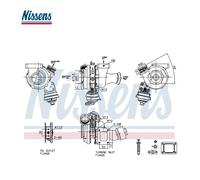 Turbocompresseur, suralimentation Nissens 93485 pour OE 5801922491