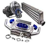 Turbocompresseur universel 0.63 A/R + Intercooler 27""x7""x2.5"" + Kits de tuyauterie 2.5"" 64mm