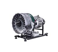 Turbofan Kit de modèle de moteur qui fonctionne, modèle mécanique en métal à l'échelle 1/10 à monter soi-même avec double rotor, ventilateur conduit électrique, kits scientifiques du moteur