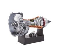 Turbofan - Lot de 50 modèles de moteur d'avion motorisé imprimé en 3D avec lames mobiles pour expériences scientifiques et décoration de bureau