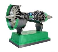 Turbofan Modèle de moteur avec super moteur de 12 cm et amortisseur de chocs, alimenté par batterie avec compartiment caché et lumière de simulation LED bleue, test industriel aéronautique à petite