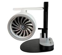 Turbofan Ventilateur de bureau avec pulvérisateur humidificateur et flamme arrière LED, hélice créative à turbine alimentée par USB pour la maison, le bureau et l'extérieur, rouge (bleu)