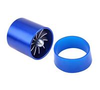 Turbonateur d'admission d'air universel 55mm Turbine à ventilateur unique Super chargeur économiseur de carburant de gaz Turbonateur d'admission d'air Turbo avec support en caoutchouc
